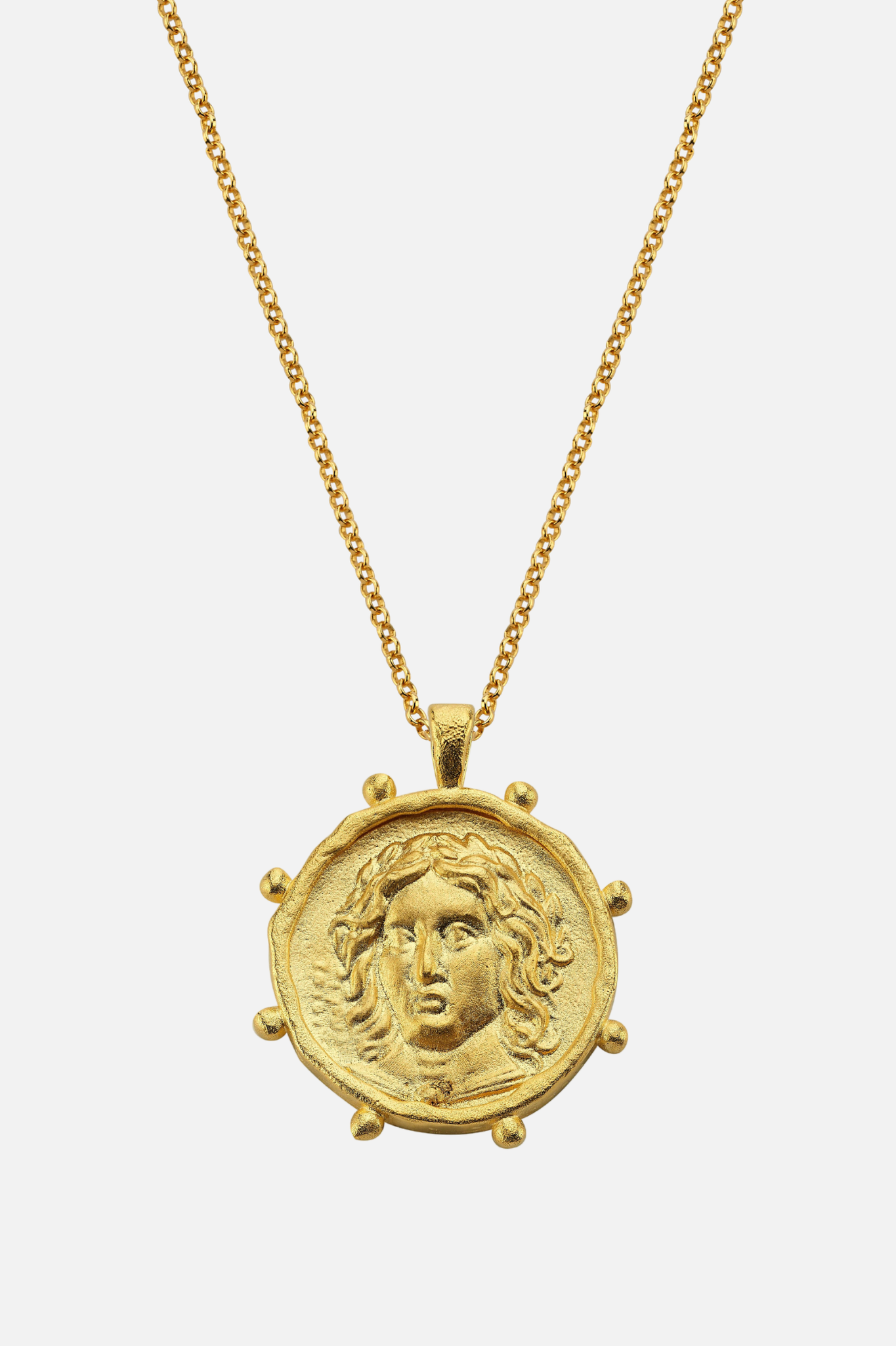Gold Apollo Fine Necklace Mediterranean Sustainable Jewellery by